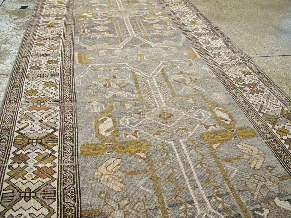 Vintage Persian Malayer Wide Gallery Runner, No.23375 - Gsblank