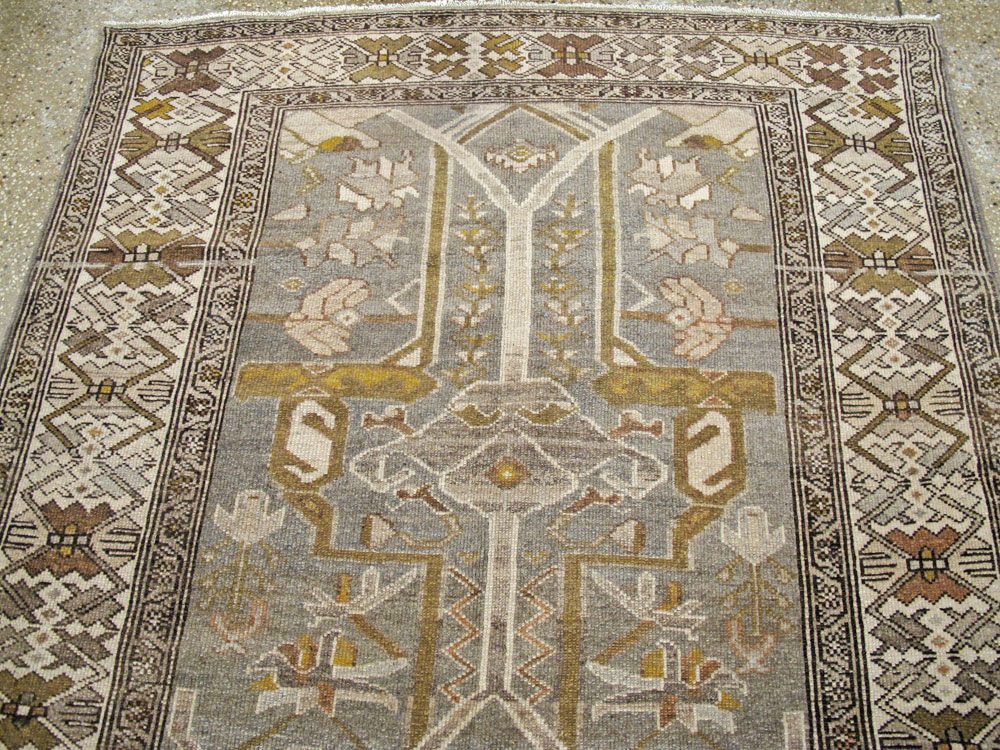 Vintage Persian Malayer Wide Gallery Runner, No.23375 - Gsblank