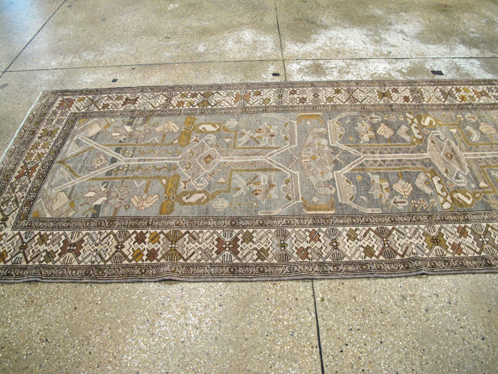Vintage Persian Malayer Wide Gallery Runner, No.23375 - Gsblank