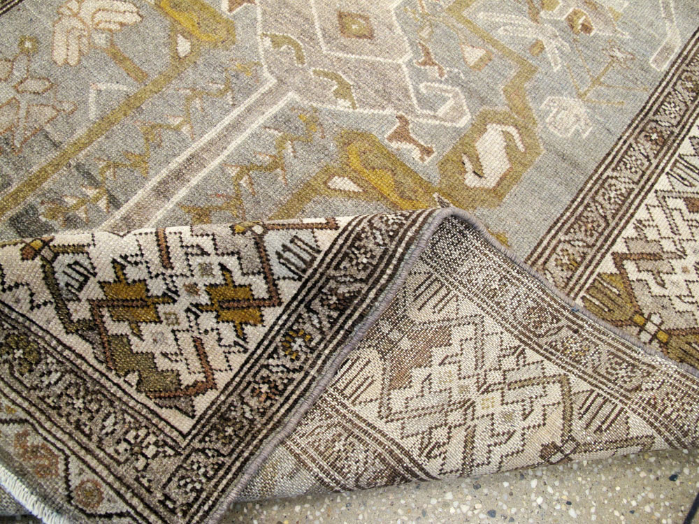 Vintage Persian Malayer Wide Gallery Runner, No.23375 - Gsblank