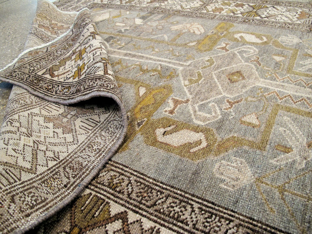 Vintage Persian Malayer Wide Gallery Runner, No.23375 - Gsblank