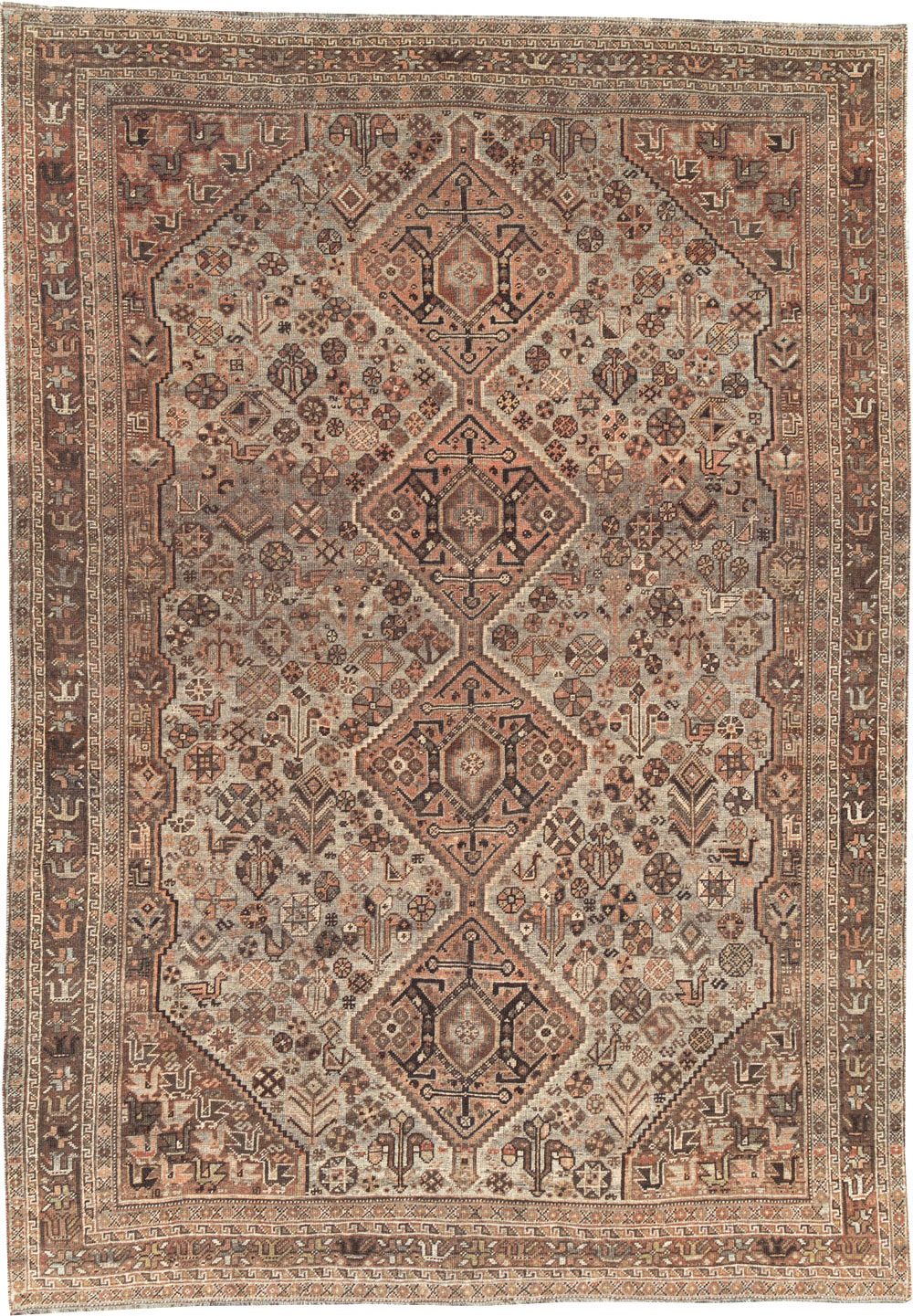 Vintage Persian Shiraz Carpet, No.23382 - Gsblank