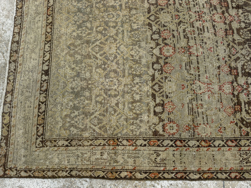 Vintage Persian Malayer Gallery Carpet, No.23384 - Gsblank