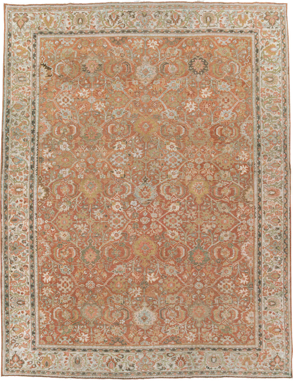 Antique Persian Mahal Room Size Carpet, No.23388 - Gsblank