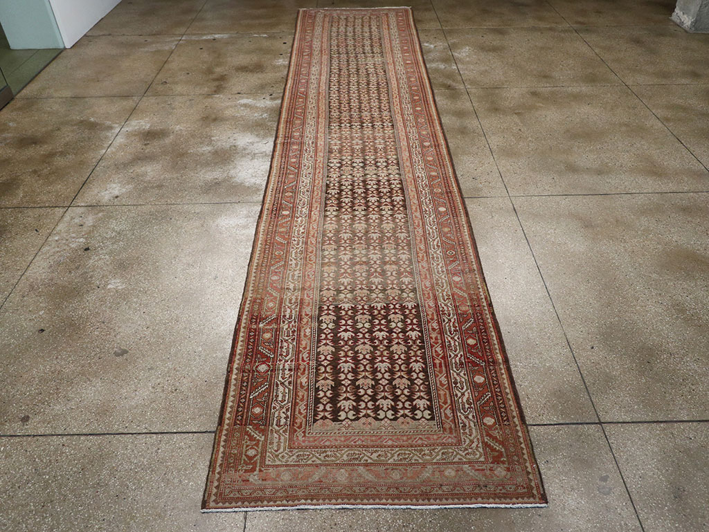 Vintage Persian Malayer Wide Gallery Runner, No.23396 - Gsblank