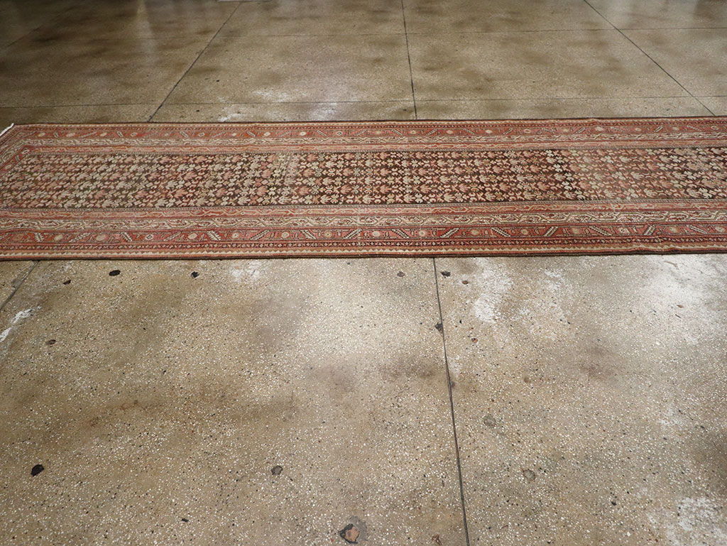 Vintage Persian Malayer Wide Gallery Runner, No.23396 - Gsblank