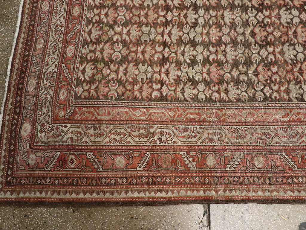 Vintage Persian Malayer Wide Gallery Runner, No.23396 - Gsblank