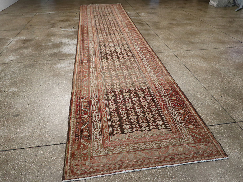 Vintage Persian Malayer Wide Gallery Runner, No.23396 - Gsblank