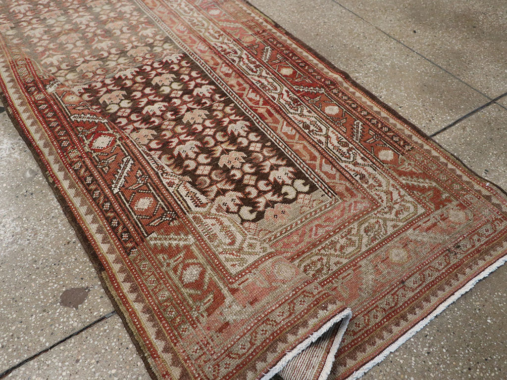 Vintage Persian Malayer Wide Gallery Runner, No.23396 - Gsblank