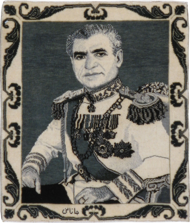 Vintage Persian Tabriz Pictorial Rug, No.23412 - Gsblank