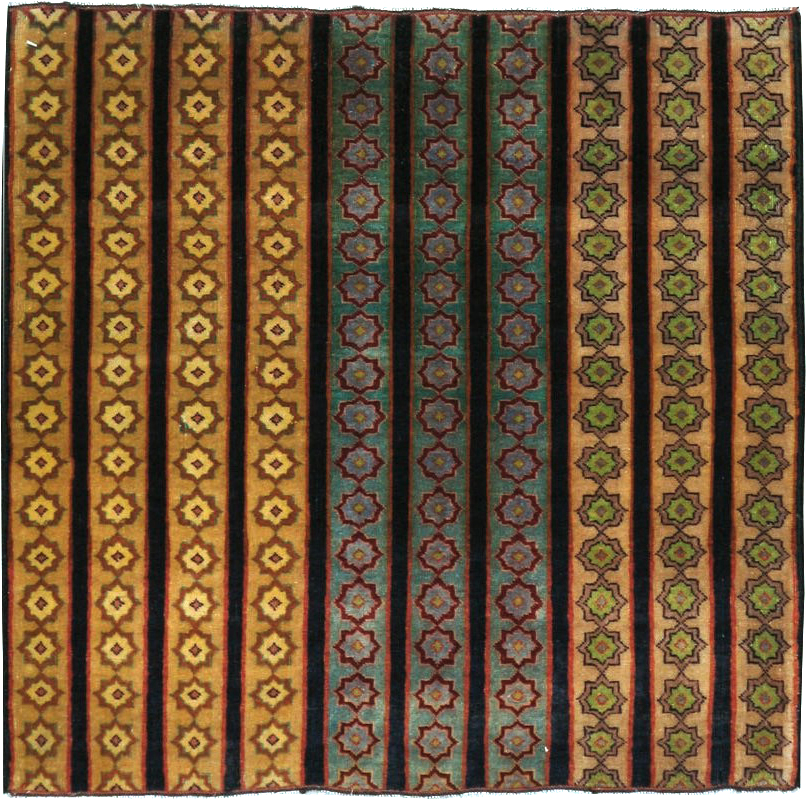 Vintage Persian Kashan Modernist Rug, No.23420 - Gsblank