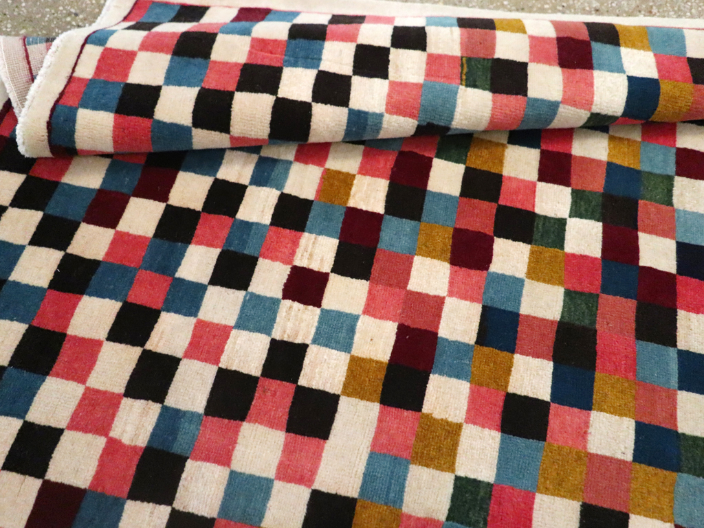 Vintage Persian Kashan Modernist Rug, No.23421 - Gsblank