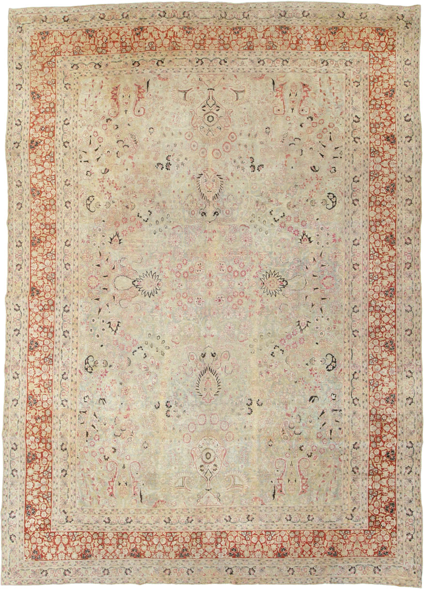 Antique Persian Mashad Carpet, No.23426 - Gsblank
