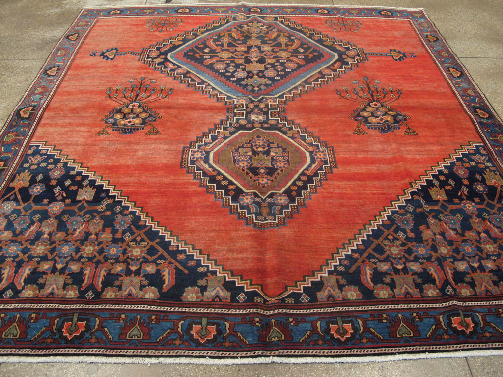 Antique Persian Bidjar Square Carpet, No.23433 - Gsblank