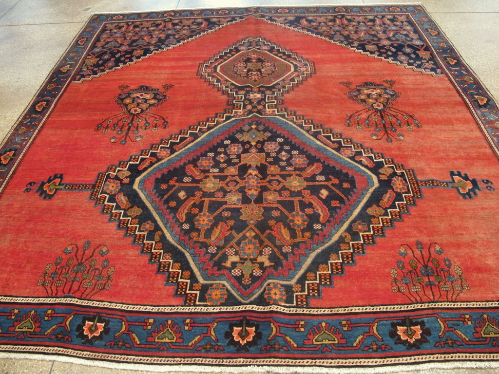Antique Persian Bidjar Square Carpet, No.23433 - Gsblank