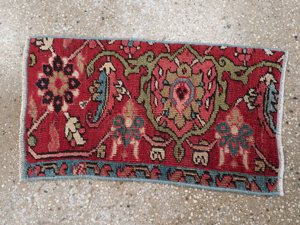 Antique Persian Heriz Wagireh Sampler Rug, No.23442 - Gsblank