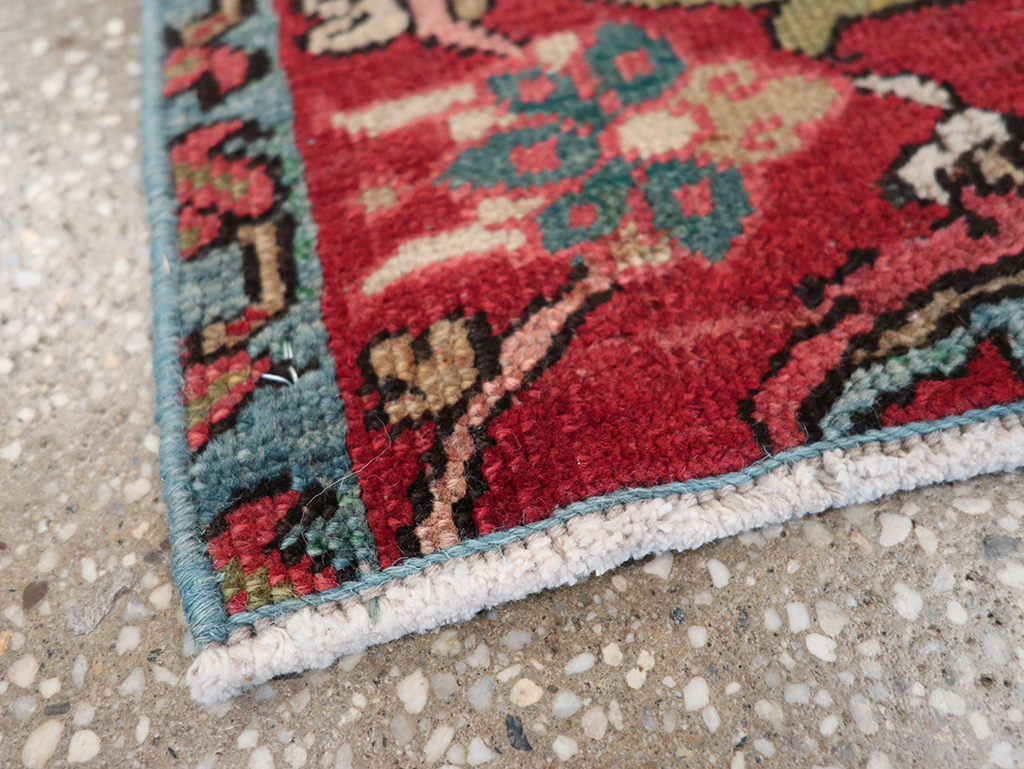 Antique Persian Heriz Wagireh Sampler Rug, No.23442 - Gsblank