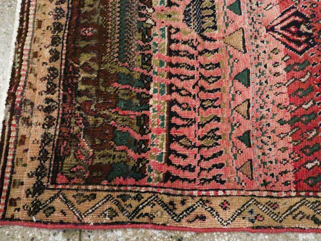 Vintage Persian Mahal Throw Rug, No.23445 - Gsblank