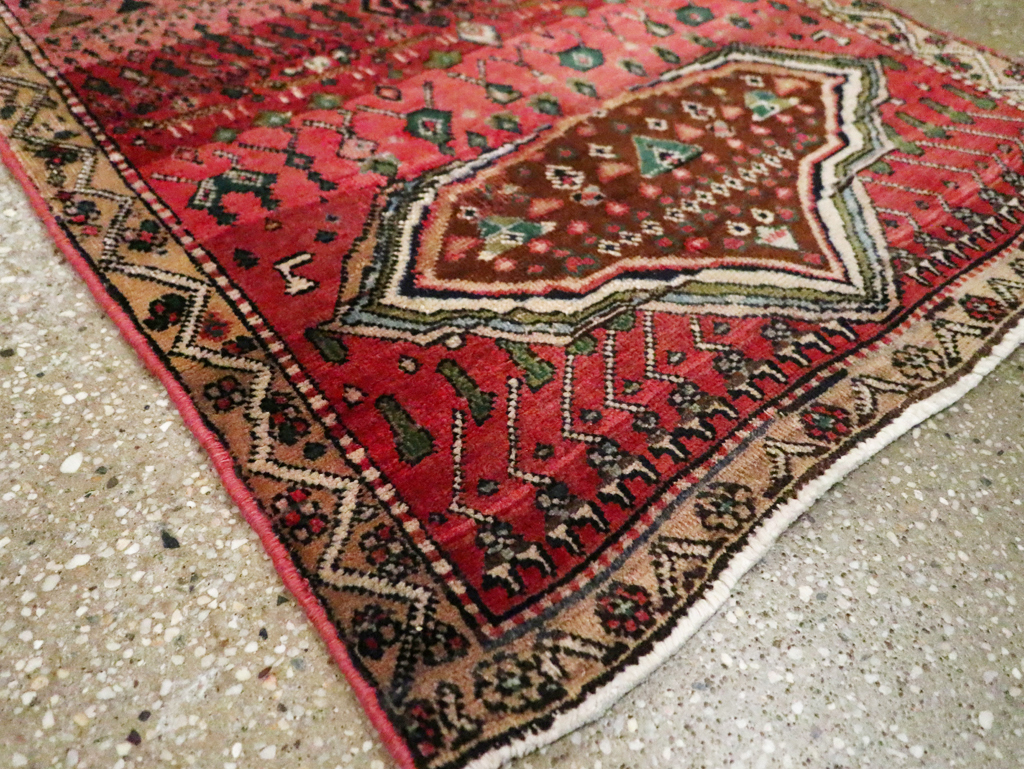 Vintage Persian Mahal Throw Rug, No.23445 - Gsblank