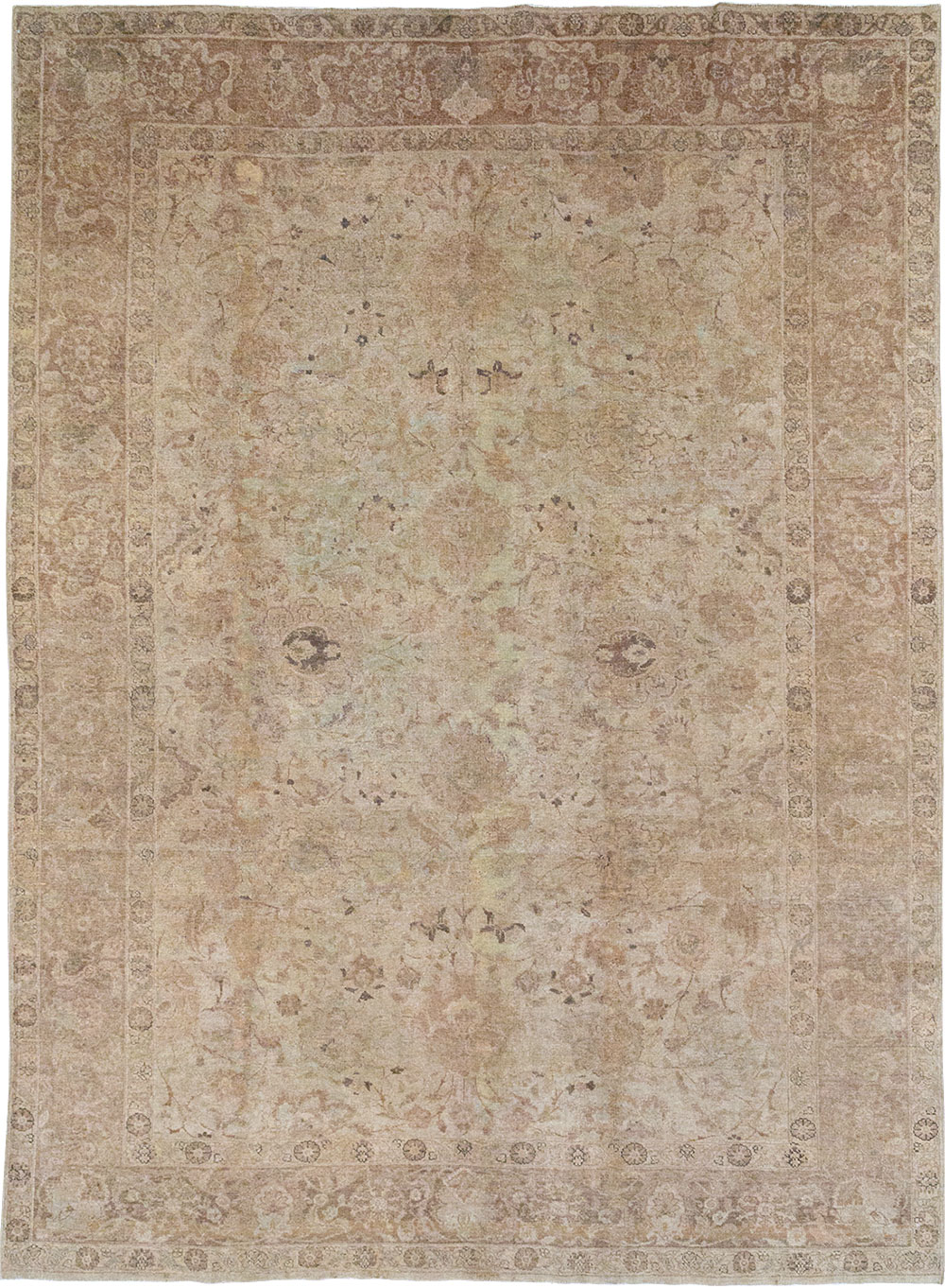 Antique Persian Tabriz Small Room Size Carpet, No.23458 - Gsblank