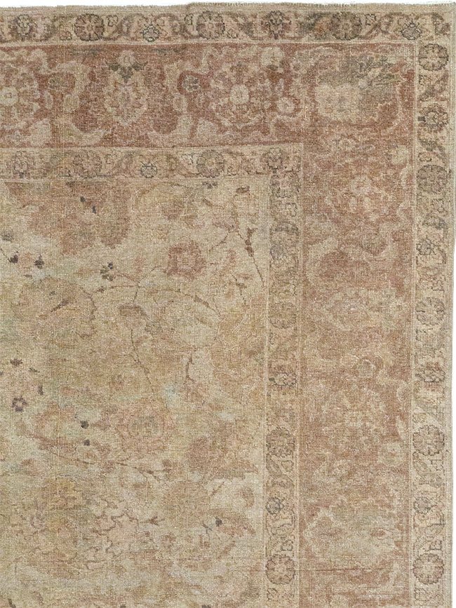 Antique Persian Tabriz Small Room Size Carpet, No.23458 - Gsblank