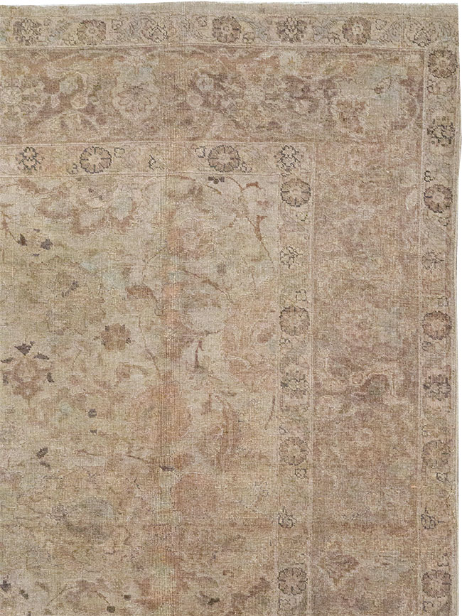 Antique Persian Tabriz Small Room Size Carpet, No.23458 - Gsblank
