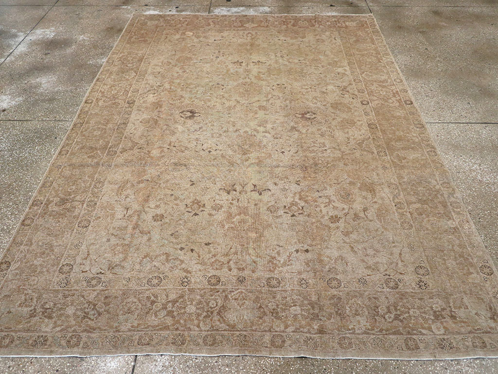 Antique Persian Tabriz Small Room Size Carpet, No.23458 - Gsblank