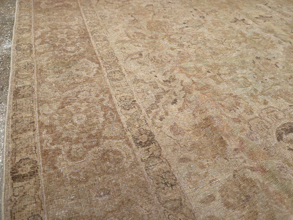 Antique Persian Tabriz Small Room Size Carpet, No.23458 - Gsblank