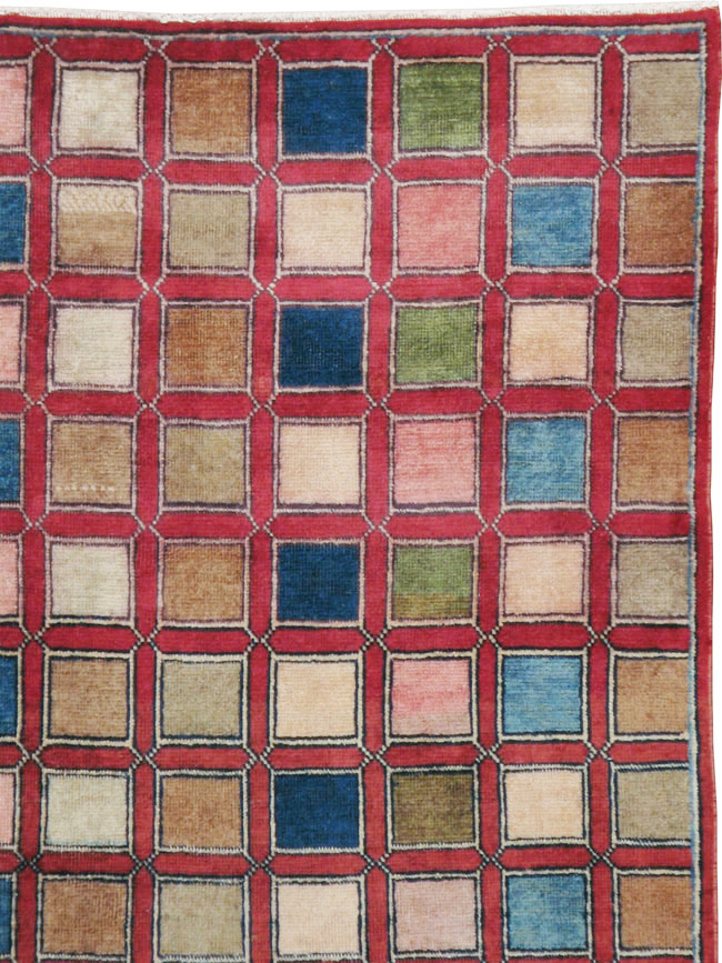 Vintage Kashan Modernist Rug, No.23473 - Gsblank