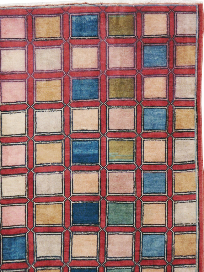 Vintage Kashan Modernist Rug, No.23473 - Gsblank