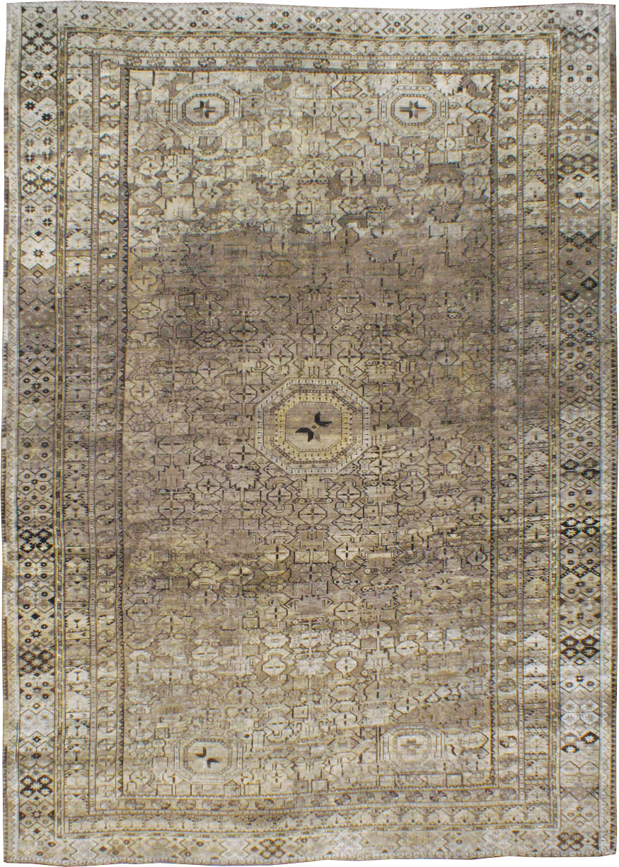 Antique Central Asian Beshir Carpet, No.23502 - Gsblank