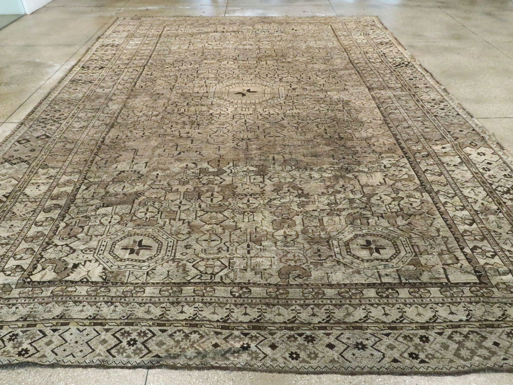 Antique Central Asian Beshir Carpet, No.23502 - Gsblank