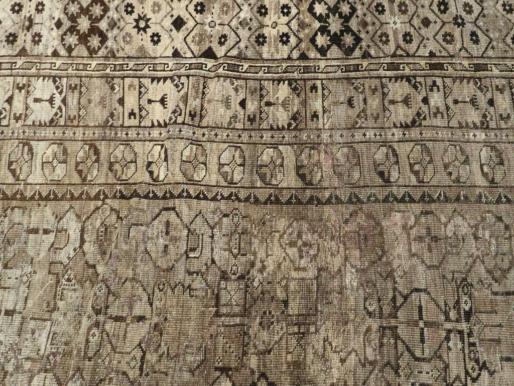 Antique Central Asian Beshir Carpet, No.23502 - Gsblank