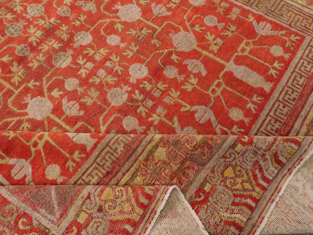 Vintage East Turkestan Khotan Room Size Carpet, No.23506 - Gsblank