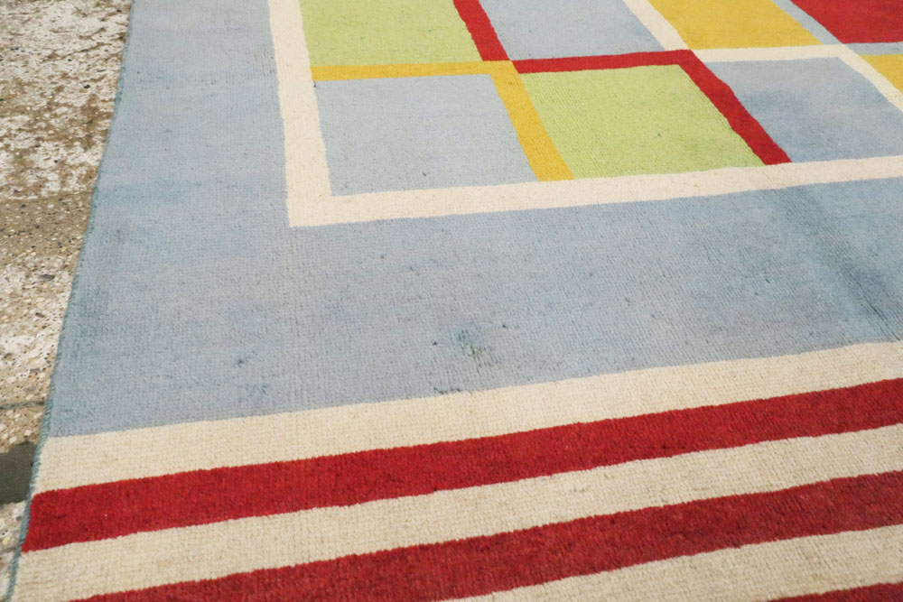 Vintage Persian Tabriz Art Deco Carpet Inspired By Edward McKnight Kauffer, No.23517 - Gsblank