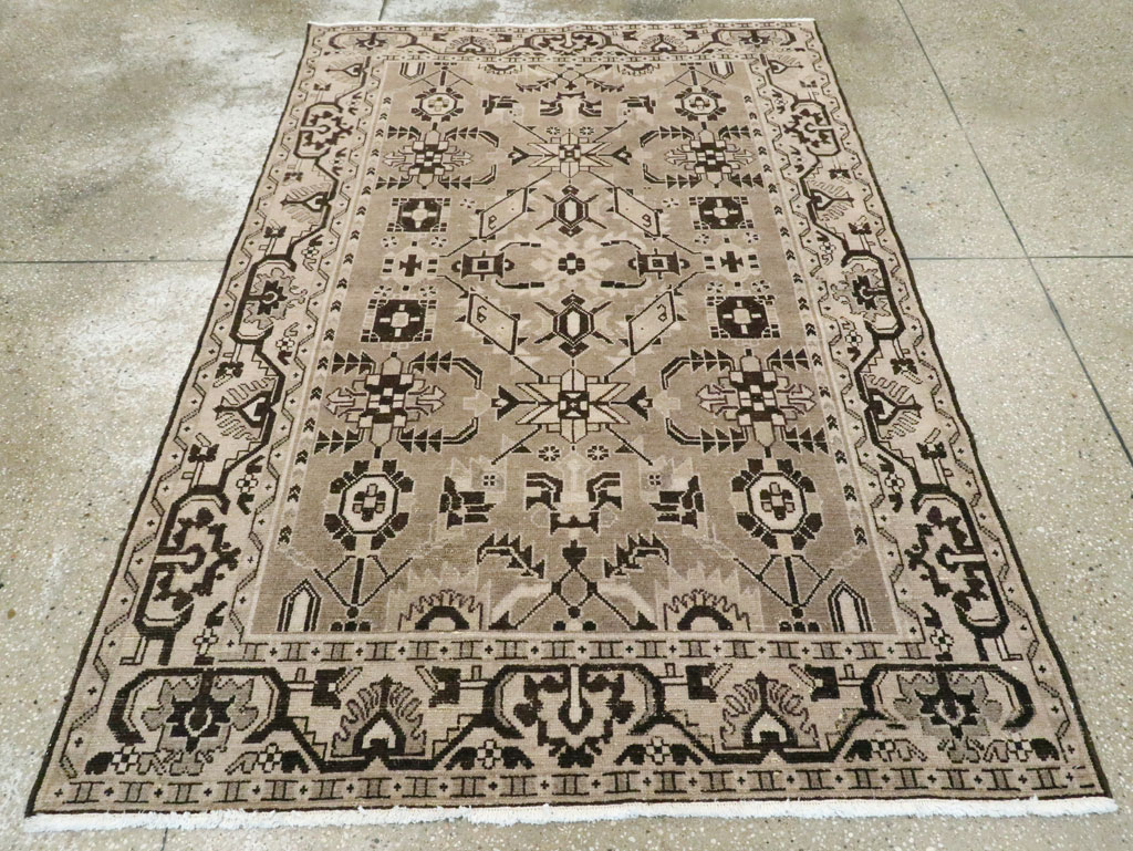 Vintage Persian Malayer Accent Rug, No.23567 - Gsblank