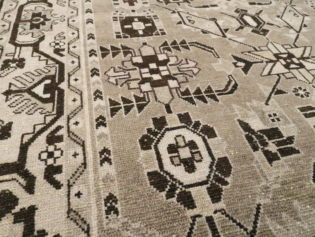 Vintage Persian Malayer Accent Rug, No.23567 - Gsblank
