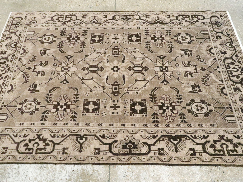 Vintage Persian Malayer Accent Rug, No.23567 - Gsblank
