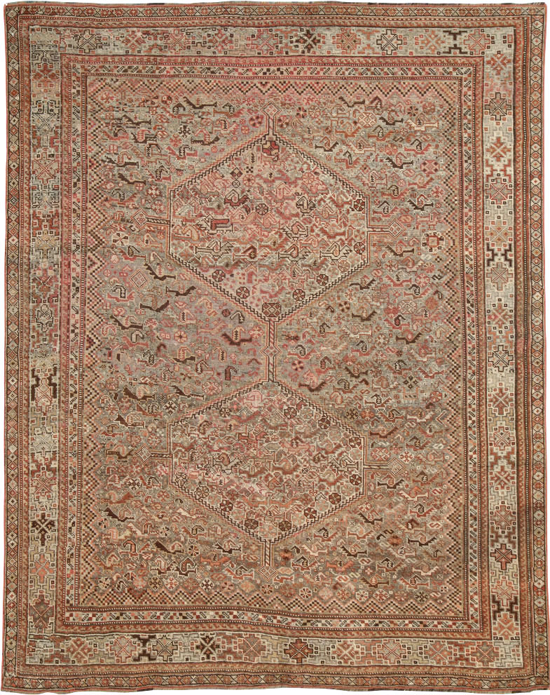 Antique Persian Afshar Accent Rug, No.23576 - Gsblank