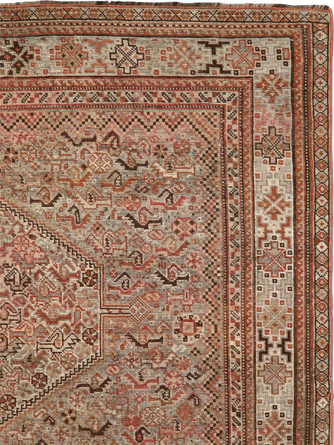 Antique Persian Afshar Accent Rug, No.23576 - Gsblank
