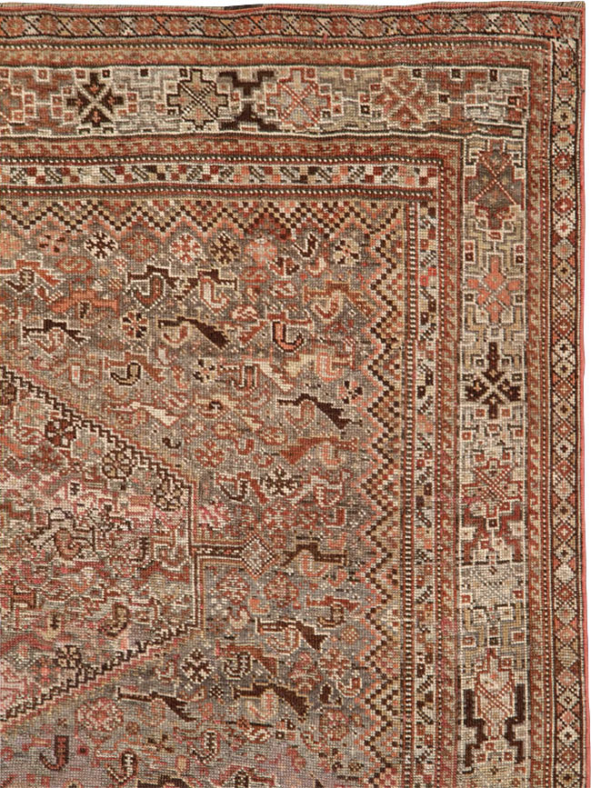 Antique Persian Afshar Accent Rug, No.23576 - Gsblank