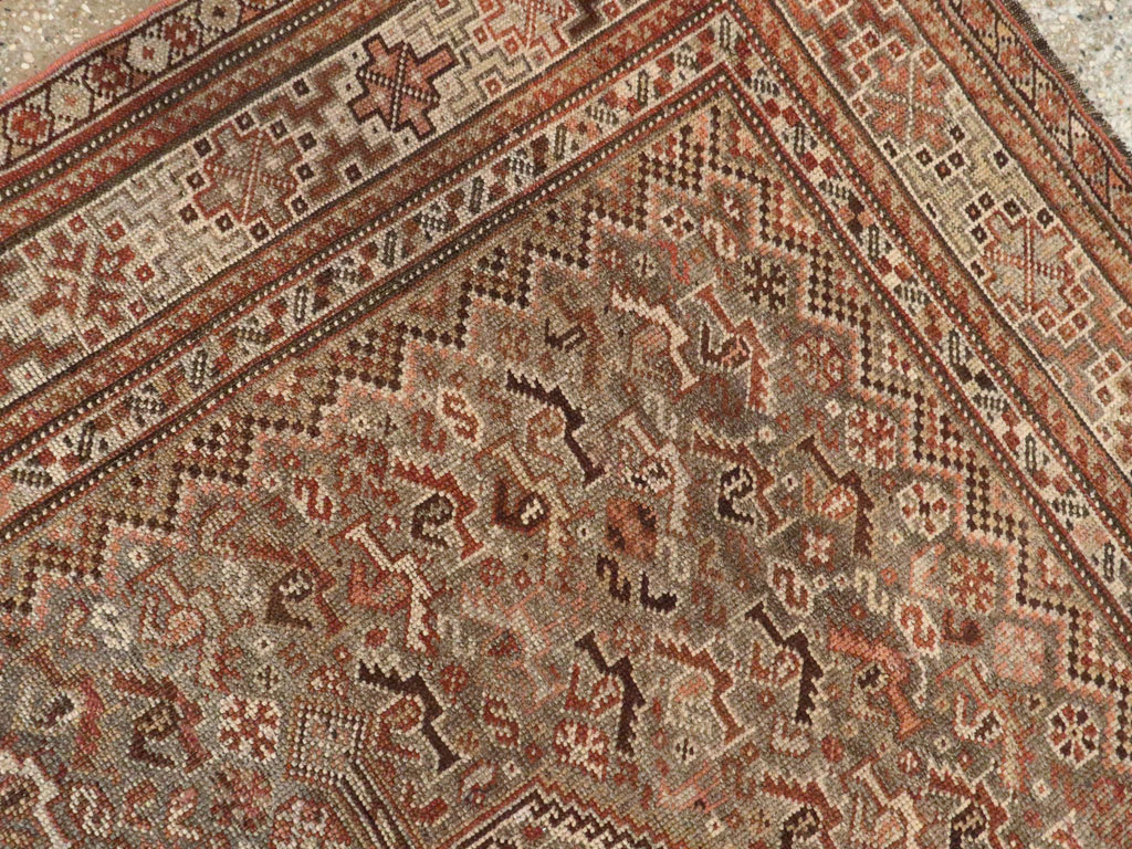 Antique Persian Afshar Accent Rug, No.23576 - Gsblank
