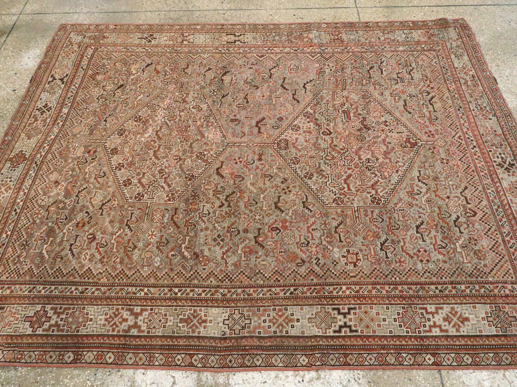 Antique Persian Afshar Accent Rug, No.23576 - Gsblank