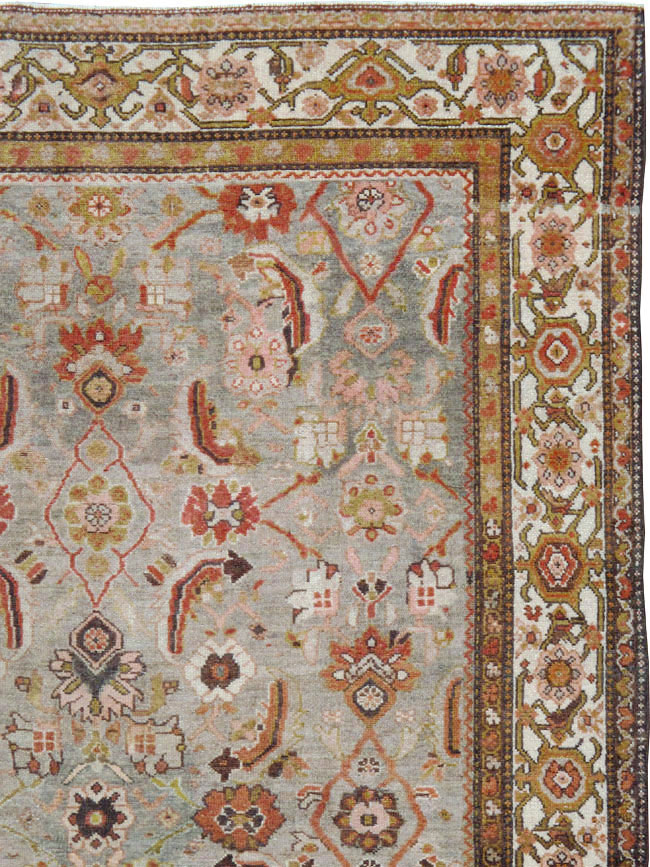 Vintage Persian Malayer Wide Gallery Runner, No.23606 - Gsblank