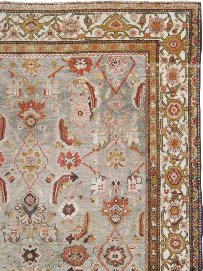 Vintage Persian Malayer Wide Gallery Runner, No.23606 - Gsblank