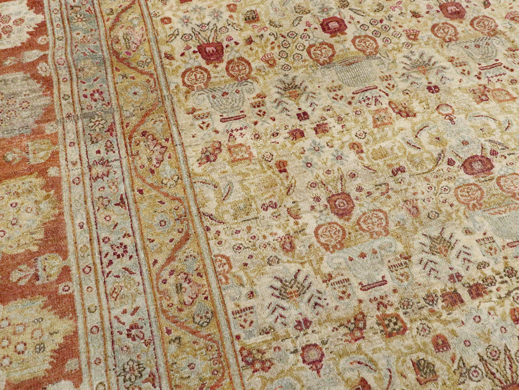 Antique Persian Tabriz Carpet, No.23608 - Gsblank