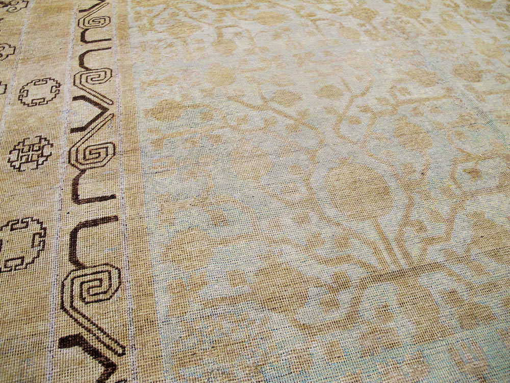 Vintage East Turkestan Khotan Gallery Carpet, No.23621 - Gsblank
