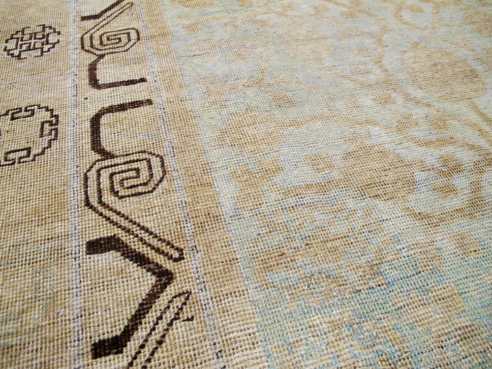 Vintage East Turkestan Khotan Gallery Carpet, No.23621 - Gsblank