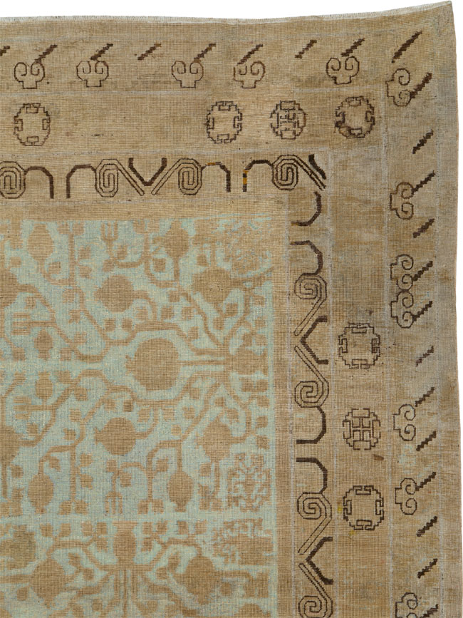 Vintage East Turkestan Khotan Gallery Carpet, No.23621 - Gsblank