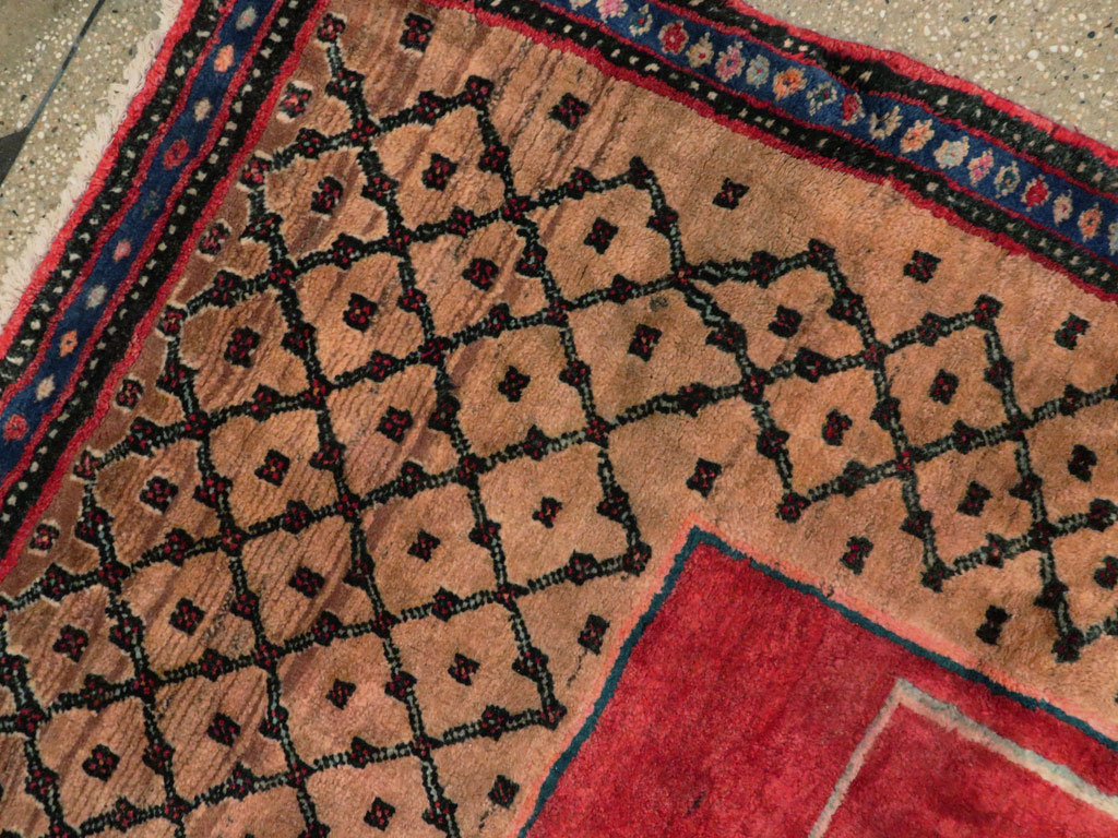 Vintage Persian Hamadan Pictorial Rug, No.23635 - Gsblank